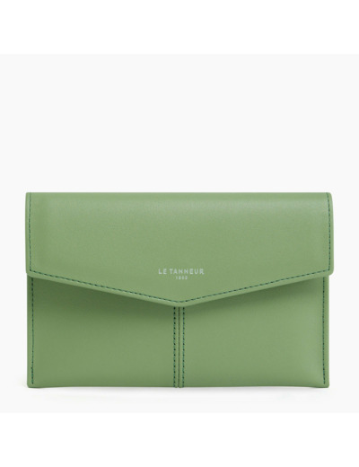 Pochette enveloppe moyen modèle Charlotte en cuir lisse
