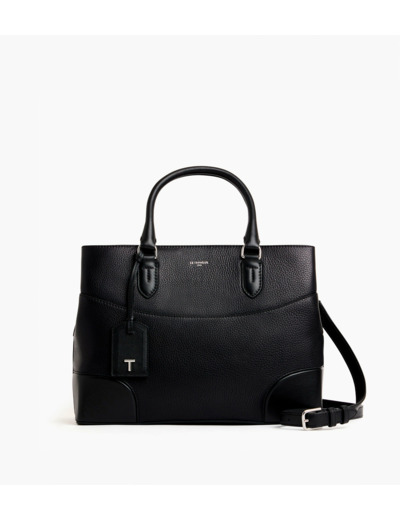 Grand sac à main Romy en cuir grainé et lisse