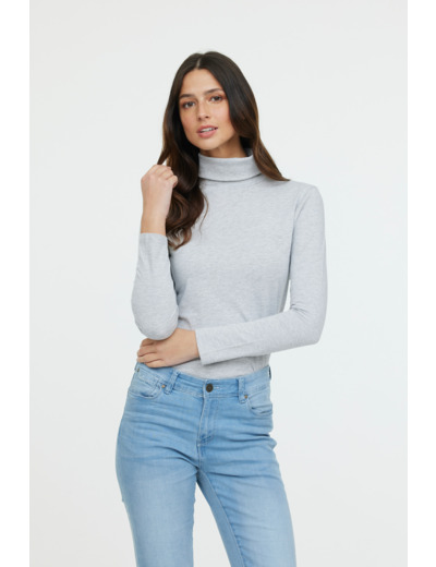 Col roulé basique en coton bio