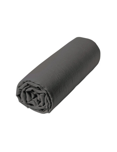 Drap-housse lin lavé | Linge de lit uni | Tradition des Vosges