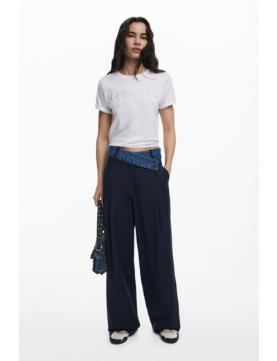 Pantalon Long En Tissu – Femme