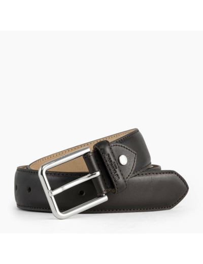 Ceinture homme avec boucle carrée Corentin en cuir lisse