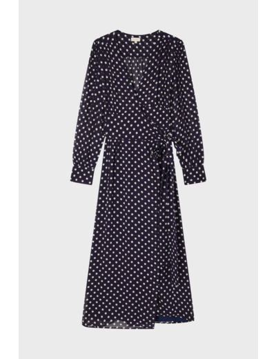 Robe portefeuille à pois - ELEN