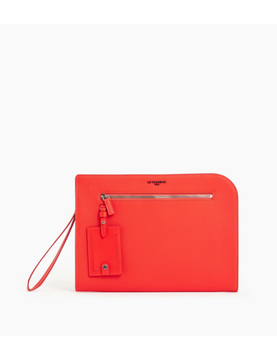 Pochette 13" Emile en cuir signature T