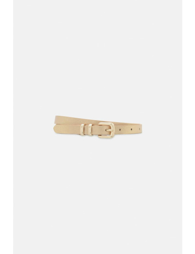 Ceinture fleur en croûte de cuir