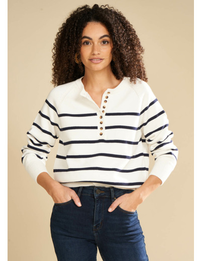 Pull à rayures façon marinière