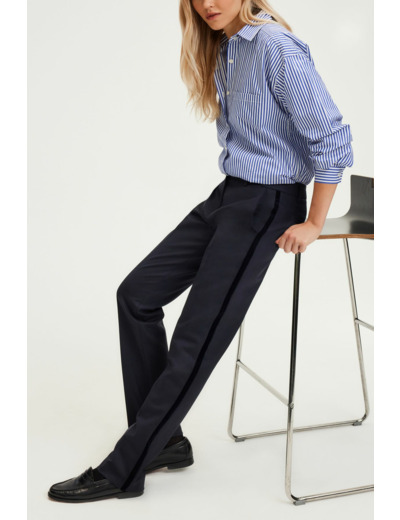 Pantalon à bande de velours - NIHELLE