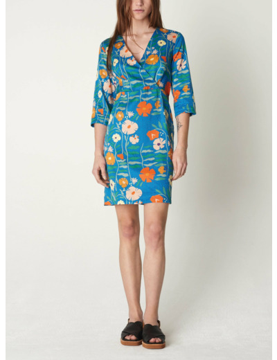 Robe lana botanic denim