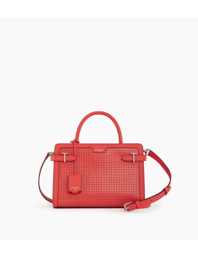 Sac à main moyen modèle Emilie en cuir caviar perforé