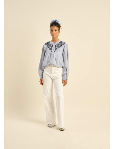 Jean flare à taille haute