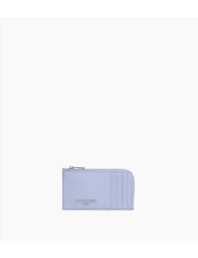 Porte carte large zippé Emile en cuir signature T