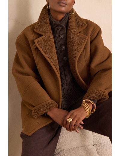 Manteau effet moutonné DEBBIE