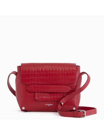 Sac bandoulière Justine en cuir effet croco
