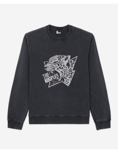 Sweat Col Rond Tiger noir