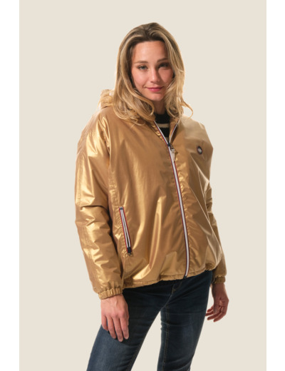 Coupe-vent court métallisé femme Pila