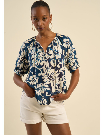 Blouse imprimé tropical