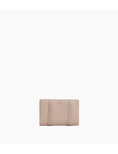 Portefeuille moyen modèle Juliette en cuir lisse lacé
