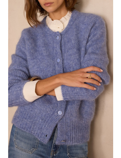 Cardigan LOU en mohair et alpaga