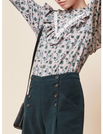 Blouse trefles verts