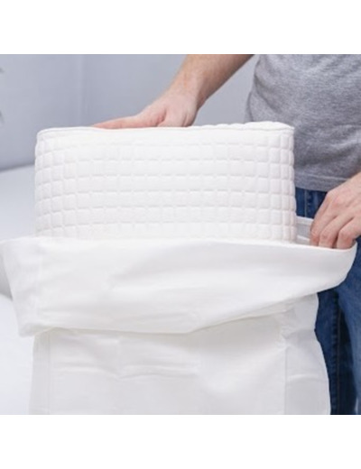 Taie Oreiller Molleton coton bio |Protège taie d'oreiller|Nuit des Vosges