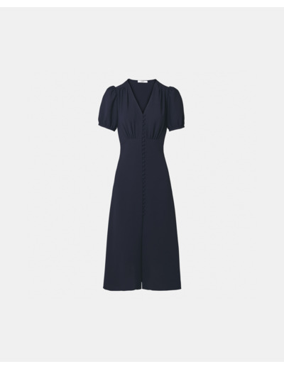 Robe midi en crêpe nocturne