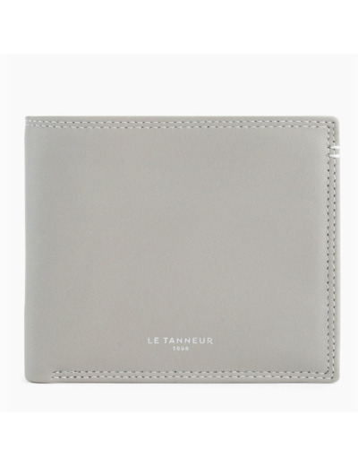 Porte cartes horizontal moyen modèle avec poche billets Martin en cuir lisse
