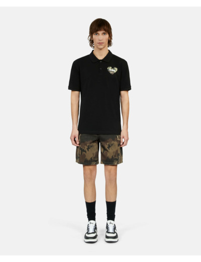 Polo Noir En Coton Piqué black