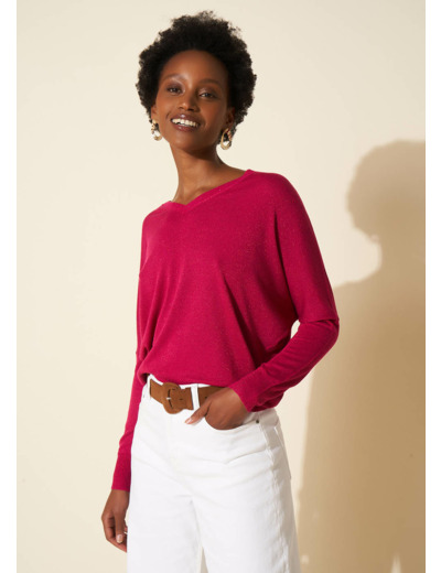 Gilet col V détails scintillants