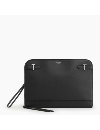 Pochette ordinateur 14 Laura en cuir lisse