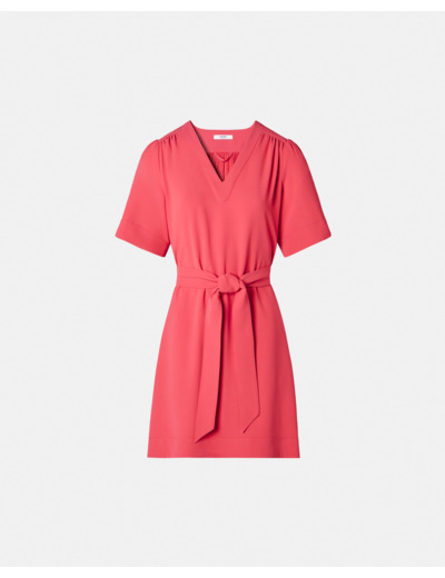 Robe droite cintrée corail