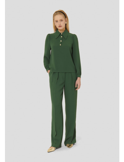 Top Tonio Vert en Polyester