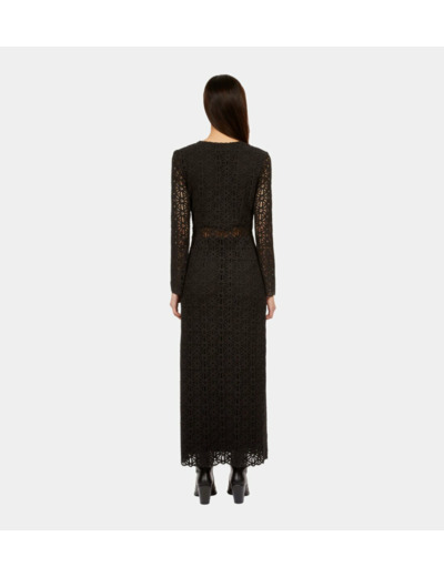 Robe Longue Noire En Guipure black