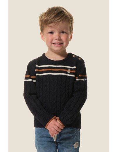 Pull garçon col rond Damboise