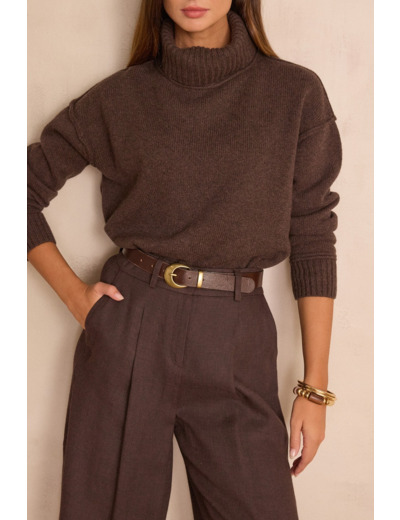 Pull col roulé BRANDO 100% laine