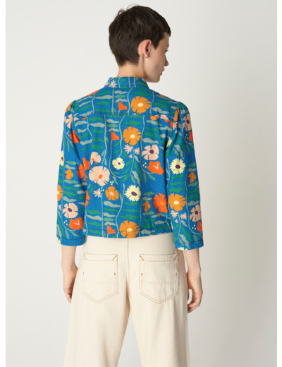 Veste lana botanic denim
