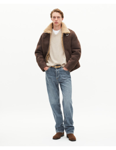 Peau lainée marron brown