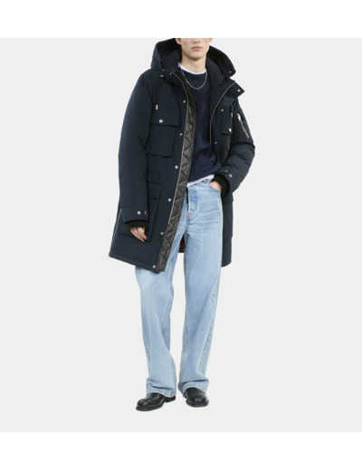 Parka À Capuche Bleu Marine navy