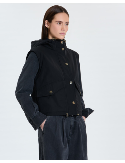 Manteau sans manches noir