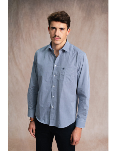 Chemise homme à petits carreaux