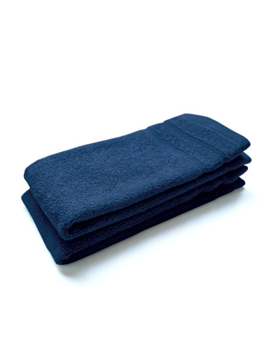 Lot de 2 serviettes invité DODO MINERAL - Coloris MARINE