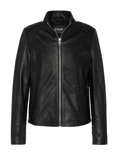 Blouson ajouré, cuir d’agneau