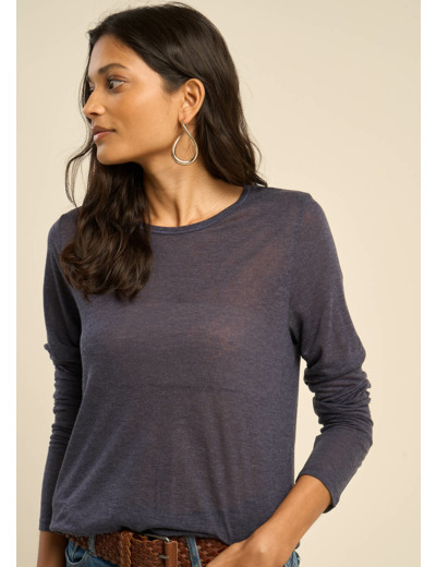 Tee-shirt en voile de laine