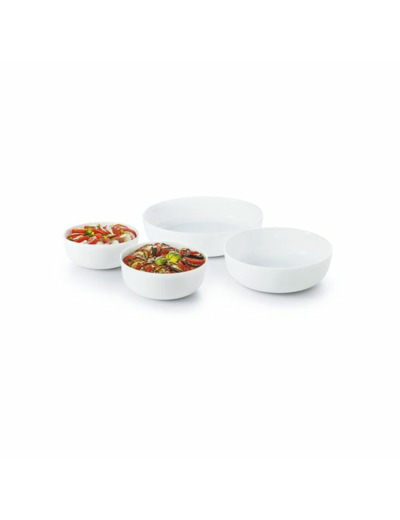 Set de 4 plats 18+22+26+30cm blanc Diwali