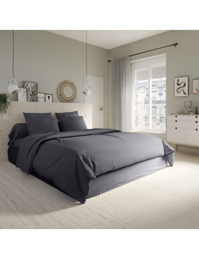 Housse de couette Studio Coton Carbone