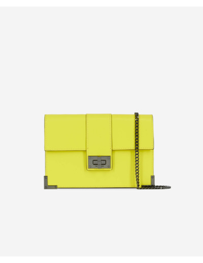 Pochette En Cuir Taille Moyenne yellow acid