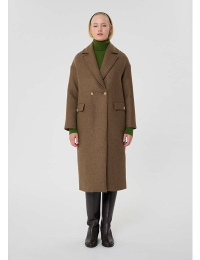 Manteau Milo Noisette en Laine Vierge
