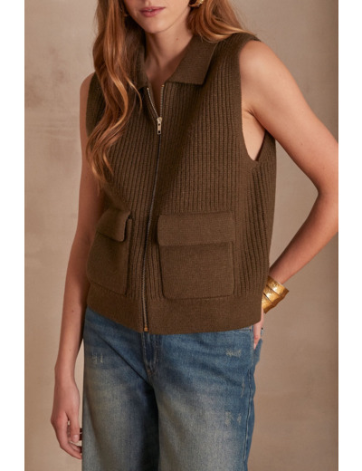 Gilet sans manches en laine SIMON