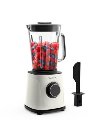 PerfectMix Essential, Blender haute performance, Technologie de lames Powelix, Bol en verre de 2L, 1200W, Blanc