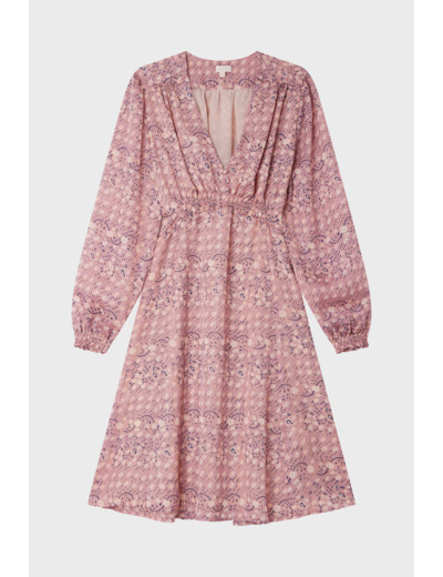 Robe courte à fleurs et lurex - SOLINE