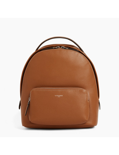 Petit sac à dos zippé Sophie en cuir grainé